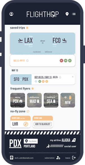 FlightHop Preferences